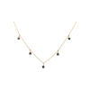 Bartorelli Italian Jewels | COLLANA GIROCOLLO IN ORO ROSA CON STELLE PENDENTI E DIAMANTI NERI - C054/3-OR-DN (1)