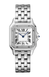 Cartier | PANTH&Egrave;RE DE CARTIER, MODELLO MEDIO, ACCIAIO, DIAMANTI, QUARZO - W4PN0018 (1)