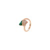 Bulgari | ANELLO DIVAS' DREAM IN ORO ROSA CON ELEMENTO IN MALACHITE E PAV&Eacute; DI DIAMANTI - AN858646 (1)