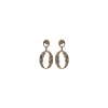 Bartorelli Italian Jewels | ORECCHINI PENDENTI IN ORO ROSA E PAVE' DIAMANTI BROWN E BIANCHI - S5425 (1)