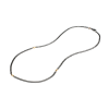 Bartorelli Italian Jewels | Collana in acciaio brunito, oro rosa e diamanti bianchi - 45 cm - GR423RN (1)