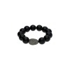 Bartorelli Italian Jewels | BRACCIALE ELASTICO CON PERLE DI ONICE NERO E PAVE' DI RUBINI BIANCHI - BO21/14/1 (1)