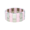 Bartorelli Italian Jewels | BRACCIALE ELASTICO AURA IN CERAMICA DORATA BIANCA E ROSA - AU962B1P (1)