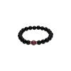 Bartorelli Italian Jewels | BRACCIALE ELASTICO CON PERLE DI ONICE, RUBINO E DIAMANTI BROWN - B021/17-Z (1)