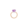 Pomellato | ANELLO NUDO - ANELLO IN ORO ROSA CON CASTONE IN ORO BIANCO E AMETISTA SFACCETTATA - A.A110/O6/OI - PAA1100O6000000OI (3)