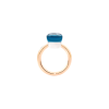 Pomellato | ANELLO NUDO - ANELLO IN ORO ROSA CON CASTONE IN ORO BIANCO E TOPAZIO BLU LONDON SFACCETTATO - A.A110/O6/TL - PAA1100O6000000TL (3)
