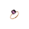 Pomellato | ANELLO NUDO - ANELLO IN ORO ROSA CON CASTONE IN ORO BIANCO E AMETISTA SFACCETTATA - A.B403/O6/OI - PAB4030O6000000OI (1)