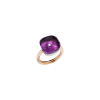 Pomellato | ANELLO NUDO - ANELLO IN ORO ROSA CON CASTONE IN ORO BIANCO E AMETISTA SFACCETTATA - A.B704MO6/OI - PAB7042O6000000OI (1)
