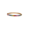 Bartorelli Italian Jewels | BRACCIALE RAINBOW DEMI-TENNIS IN ORO ROSA CON ZAFFIRI MULTICOLOR E DIAMANTI - KB1056/MS (1)