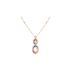 Bartorelli Italian Jewels | COLLANA RAINBOW IN ORO ROSA CON PENDENTE IN DIAMANTI E ZAFFIRI MULTICOLOR - KP1005/MS (1)