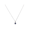 Bartorelli Italian Jewels | COLLANA GIROCOLLO IN ORO BIANCO CON CIONDOLO IN ZAFFIRO BLU E DIAMANTI BIANCHI - 0054649Z05 (1)