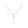 Bartorelli Italian Jewels | GIROCOLLO DOPPIA CATENA IN ORO ROSA , ZAFFIRI ROSA E DIAMANTE - C069/20-ZR (1)