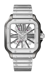 Cartier | SANTOS DE CARTIER, MODELLO GRANDE, SCHELETRATO, ACCIAIO, MANUALE - WHSA0027 (1)