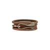 Dada Arrigoni | BRACCIALE ELIKA IN PELLE CON CHIUSURA IN ORO ROSA E PAV&Eacute; DI DIAMANTI BROWN - DEK03BRRNDWXM (1)