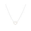Bartorelli Italian Jewels | GIROCOLLO IN ORO BRUNITO E ROSA CON CUORE DI DIAMANTI - C081/4-OB (1)