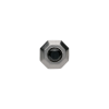 Bartorelli Italian Jewels | ORECCHINO A LOBO MONO OCTAGON IN ORO BIANCO SATINATO E DIAMANTE NERO - BAOR0005 (1)