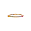Bartorelli Italian Jewels | BRACCIALE TENNIS RAINBOW IN ORO ROSA CON ZAFFIRI MULTICOLOR - KB1144/MS (1)
