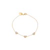 Bartorelli Italian Jewels | BRACCIALE IN ORO ROSA CON CUORI PAV&Eacute; DI DIAMANTI - 248431 (1)