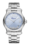 Chopard | HAPPY SPORT 36 MM, QUARZO, LUCENT STEEL&trade;, DIAMANTI - 278582 (1)