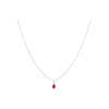Bartorelli Italian Jewels | COLLANA IN ORO ROSA CON RUBINO E DIAMANTE - CO069/22-S0 (1)