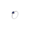 Bartorelli Italian Jewels | ANELLO CUORE IN ORO BIANCO CON DIAMANTI BIANCHI E ZAFFIRO BLU - 262500 (1)