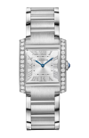 Cartier | TANK FRAN&Ccedil;AISE, MODELLO MEDIO, ACCIAIO, DIAMANTI, QUARZO - W4TA0028 (1)
