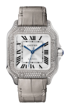 Cartier | SANTOS DE CARTIER MODELLO, MEDIO, ORO BIANCO, DIAMANTI, AUTOMATICO - WJSA0014 (1)