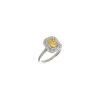 Bartorelli Italian Jewels | ANELLO IN ORO BIANCO CON DIAMANTE FANCY YELLOW E DIAMANTI BIANCHI - 035-VR26512 (1)