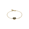 Gucci | BRACCIALE A CATENA GUCCI INTERLOCKING IN ORO GIALLO E ONICE - YBA786556001 (1)