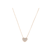 Bartorelli Italian Jewels | COLLANA IN ORO ROSA CON PENDENTE CUORE BOMBATO IN PAV&Eacute; DI DIAMANTI - 117-C124 (1)