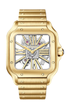 Cartier | SANTOS DE CARTIER SQUELETTE, MODELLO GRANDE, ORO GIALLO, SCHELERATO, MANUALE - WHSA0042 (1)