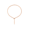 Bulgari | COLLANA SERPENTI SOTTILE IN ORO ROSA 18 CARATI E DIAMANTI MEZZO PAV&Eacute; - CL857906 (1)