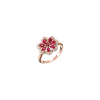 Chopard | CHOPARD - ANELLO PRECIOUS LACE MINI-FROU-FROU, ORO ROSA ETICO, DIAMANTI, RUBINI - 828347 (1)