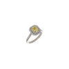 Bartorelli Italian Jewels | ANELLO SOLITARIO IN ORO BIANCO CON DIAMANTE FANCY YELLOW E PAV&Eacute; DI DIAMANTI BIANCHI - 234-6830 (1)