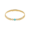 Bulgari | COLLANA BVLGARI TUBOGAS COLOR IN ORO GIALLO CON TOPAZIO BLU E DIAMANTI - CL860533 (1)