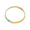 Bulgari | COLLANA BVLGARI TUBOGAS COLOR IN ORO GIALLO CON TOPAZIO BLU E DIAMANTI - CL860533 (2)