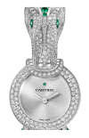 Cartier | OROLOGIO GIOIELLO ANIMALIER, ORO BIANCO, DIAMANTI, SMERALDO, QUARZO - HPI01784 (2)