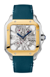 Cartier | SANTOS DE CARTIER, MODELLO GRANDE, ACCIAIO, ORO GIALLO, SCHELETRATO, MANUALE - WHSA0024 (1)