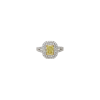 Bartorelli Italian Jewels | ANELLO IN ORO BIANCO 18 CARATI CON DIAMANTE CENTRALE CERTIFICATO GIA FANCY YELLOW, DIAMANTI LATERALI, DOPPIO CONTORNO E DIAMANTI SUL GAMBO DEMI-PAV&Eacute; - 000-4982NS (2)