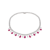 Bartorelli Italian Jewels | GIROCOLLO BARTORELLI HIGH JEWELRY RIVIERE GOCCE IN ORO BIANCO CON RUBINI PENDENTI CERTIFICATI C. DUNAIGRE E DIAMANTI - GG/ESG-V/9779 (1)