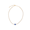 Bartorelli Italian Jewels | GIROCOLLO TENNIS IN ORO ROSA CON ZAFFIRO BLU E DIAMANTI BIANCHI - 171-2301 (1)