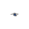 Bartorelli Italian Jewels | ANELLO IN ORO BIANCO CON ZAFFIRO BLU CENTRALE E CONTORNO DI DIAMANTI - 372-3879 (2)