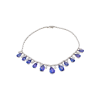 Bartorelli Italian Jewels | COLLANA GIROCOLLO TENNIS IN ORO BIANCO CON PENDENTI  TANZANITE E DIAMANTI - GG/IA/A300 (1)