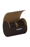 Scatola Del Tempo | POCHETTE 2 ASTUCCIO PER OROLOGI IN PELLE CIOCCOLATO/CASTAGNO (1)