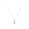 Bartorelli Italian Jewels | COLLANA GIROCOLLO IN ORO BIANCO CON PENDENTE CROCE IN PAV&Eacute; DI DIAMANTI - 212-L420 (1)