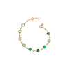 Pasquale Bruni | BRACCIALE FIGLIA DEI FIORI IN ORO ROSA CON AGATA VERDE, PIETRA DI LUNA BIANCA, MALACHITE, CRISOPRASIO, PRASIOLITE, AVVENTURINA VERDE, AGATA MUSCHIATA E DIAMANTE - 16780R (1)