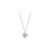 Bartorelli Italian Jewels | COLLANA GIROCOLLO IN ORO ROSA CON PENDENTE QUADRIFOGLIO IN PAV&Eacute; DI DIAMANTI - 253773 (1)