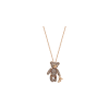 Bartorelli Italian Jewels | COLLANA IN ORO ROSA CON PENDENTE ORSETTI IN PAV&Eacute; DI DIAMANTI BROWN E DUE DIAMANTI BIANCHI - M80C05010205570 (1)