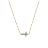 Bartorelli Italian Jewels | Collana Croce in oro rosa e diamanti brown - FC1692R002N (1)