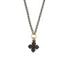 Bartorelli Italian Jewels | Collana con ciondolo croce in oro brunito e diamanti neri - VP25819DKX09 (1)
